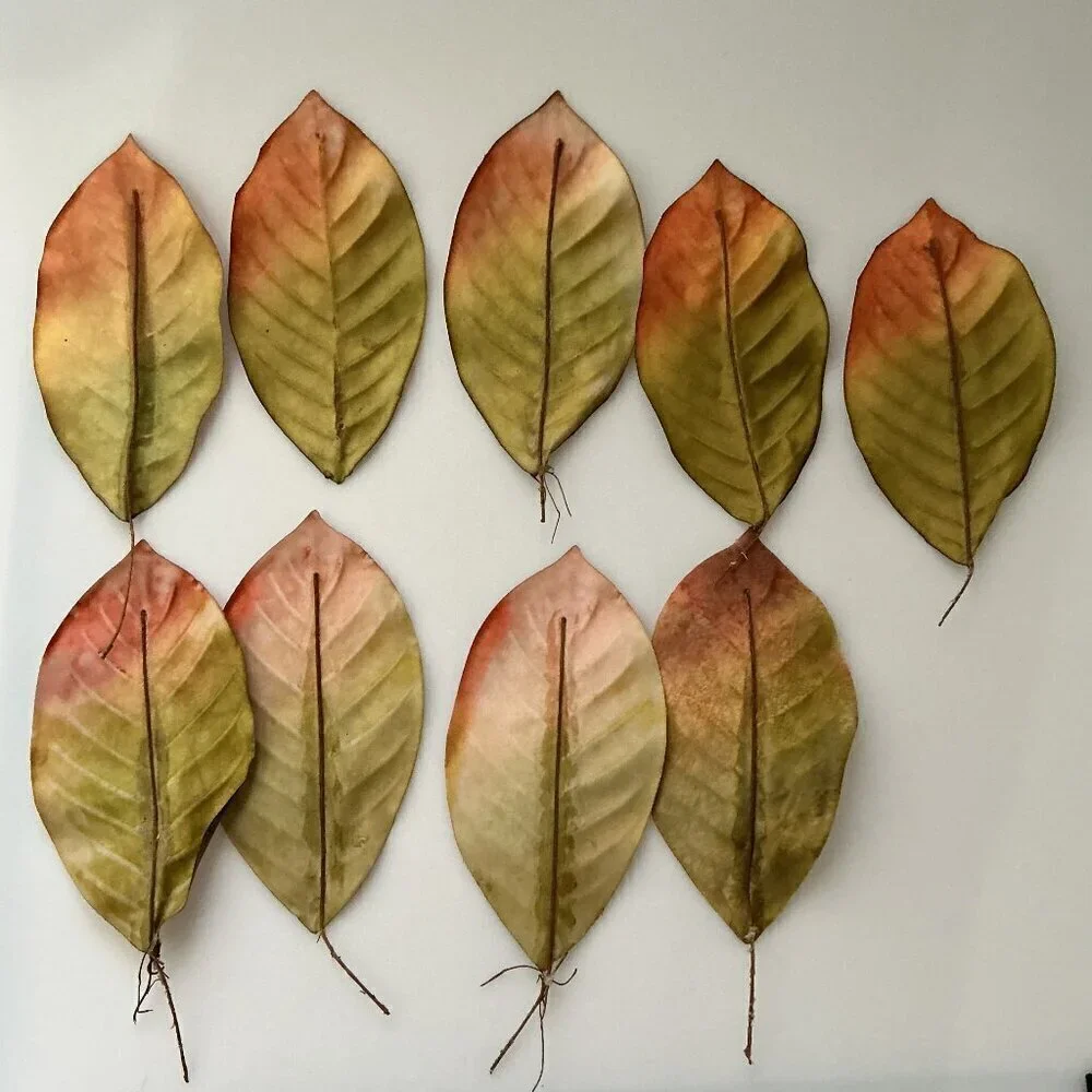 MAGNOLIA BIG LEAVES  DIY BUNDLE CRAFTS HOME DECOR 30 LEAVES 4 BRANCHES
